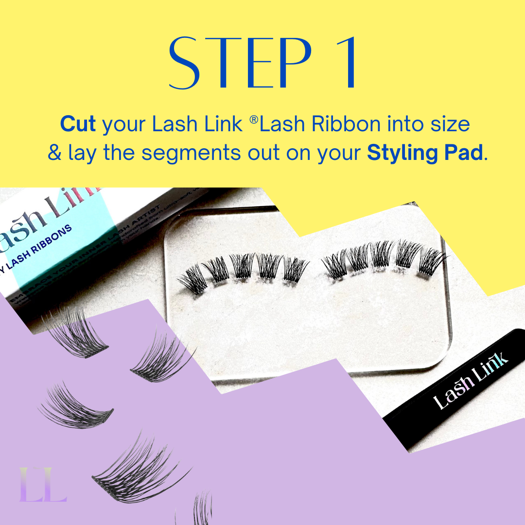 Lash Link Underlash Step by step lash extension application step 1
